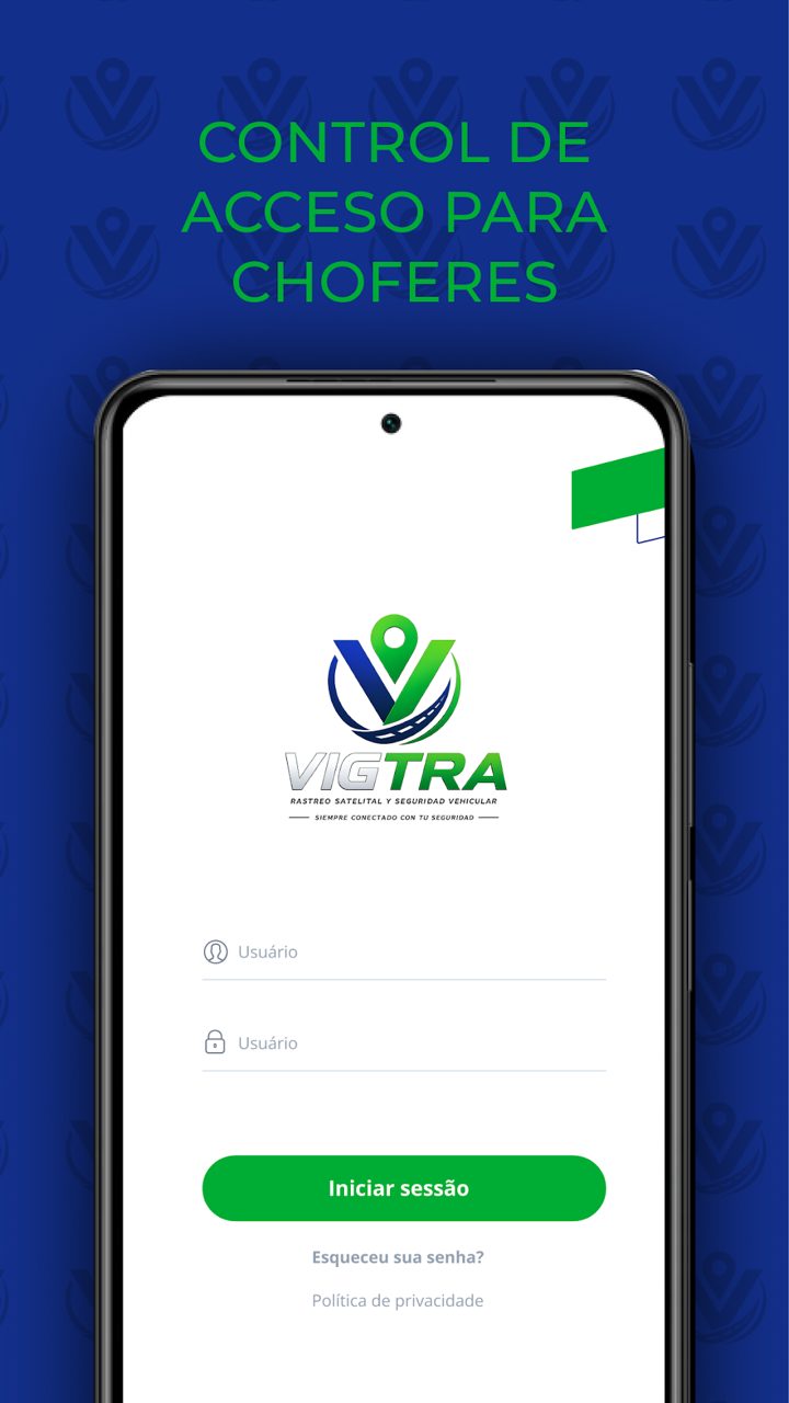 Pantalla de la app VIGTRA: alertas y notificaciones del vehículo